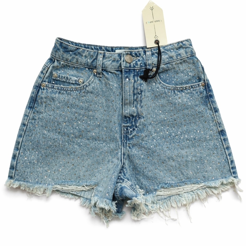 Rhinestone Denim Shorts